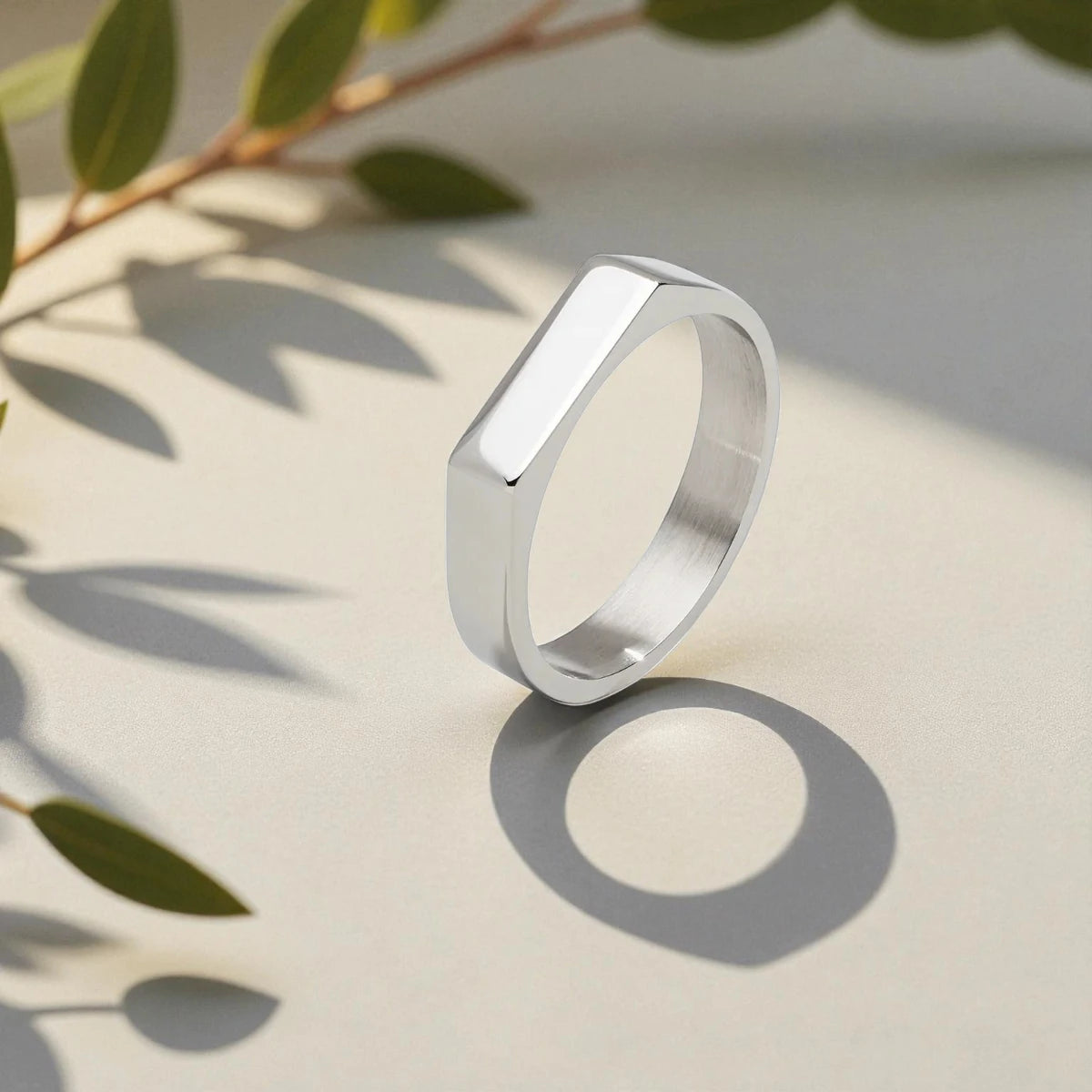 Rectangle Signet Ring (Silver)