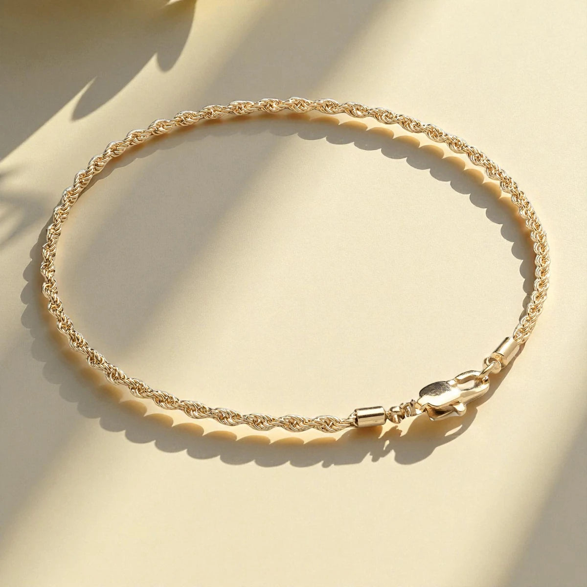 Rope Bracelet (Gold) 2mm