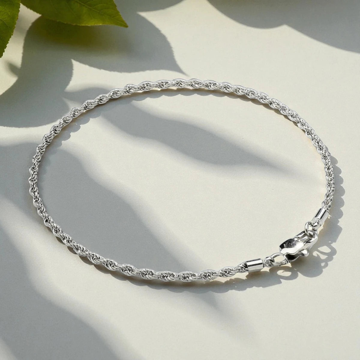 Rope Bracelet (Silver) 2mm