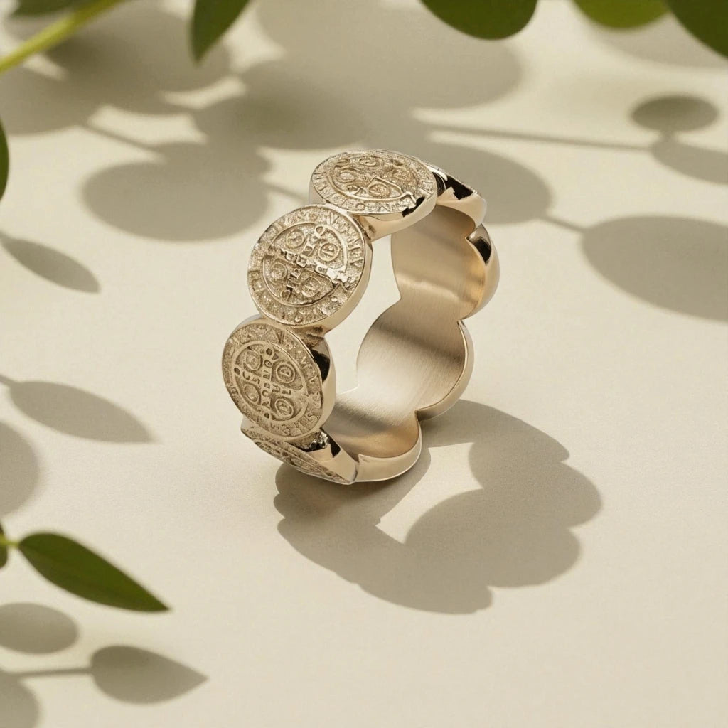 Saint Benedict Band Ring (Gold)