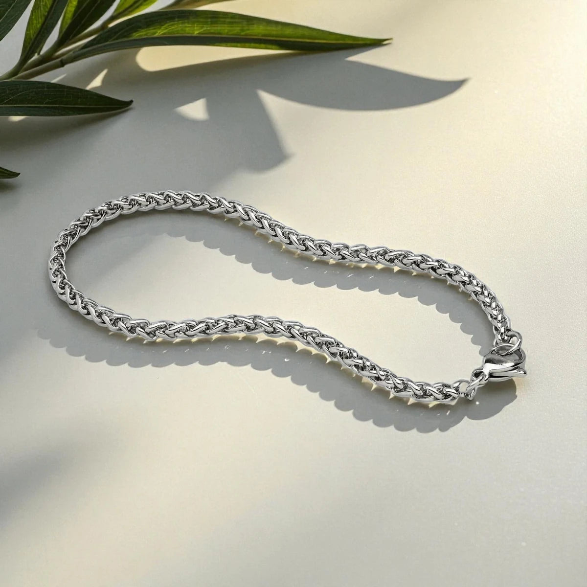 Wheat Bracelet (Silver) 5mm